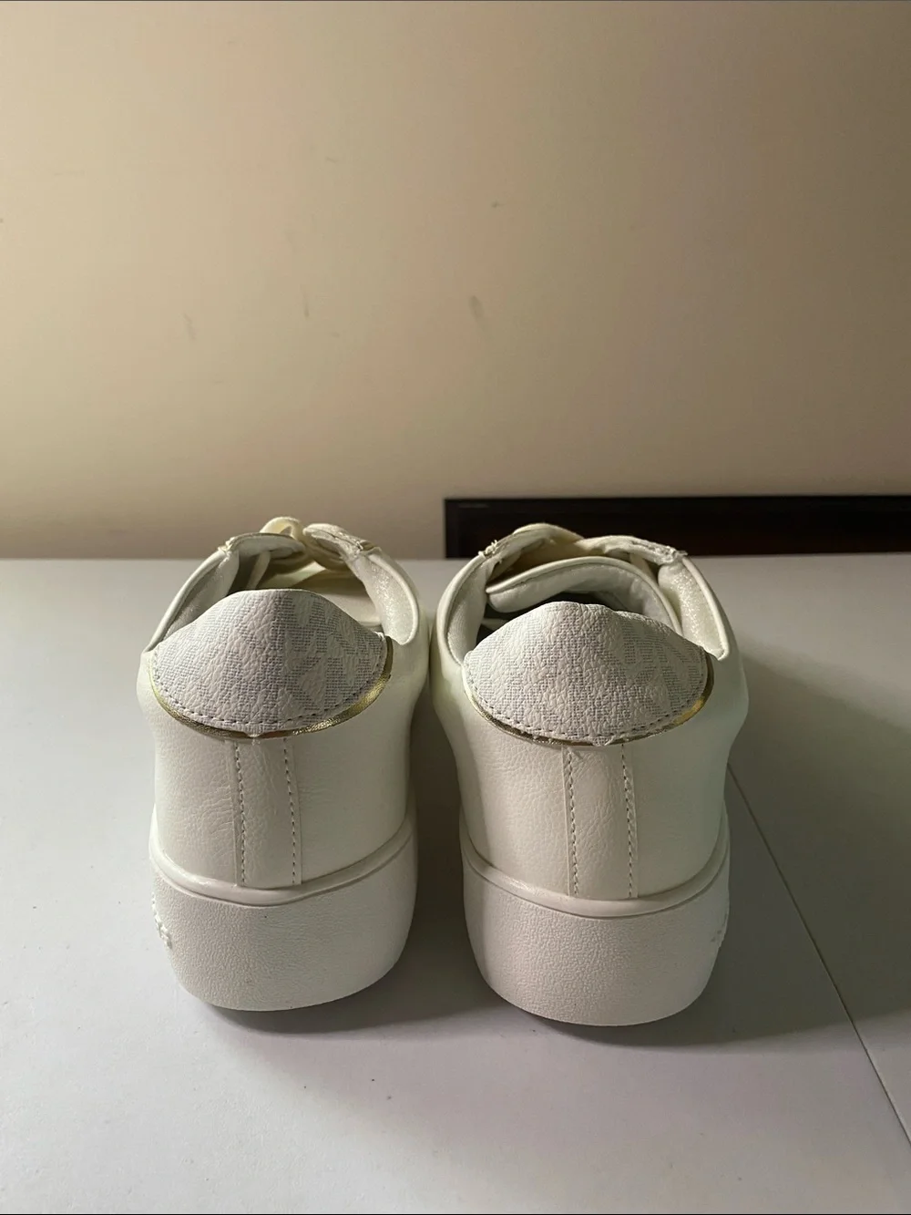 Michael Kors Jordana Poppy Sneakers with Gold Accents